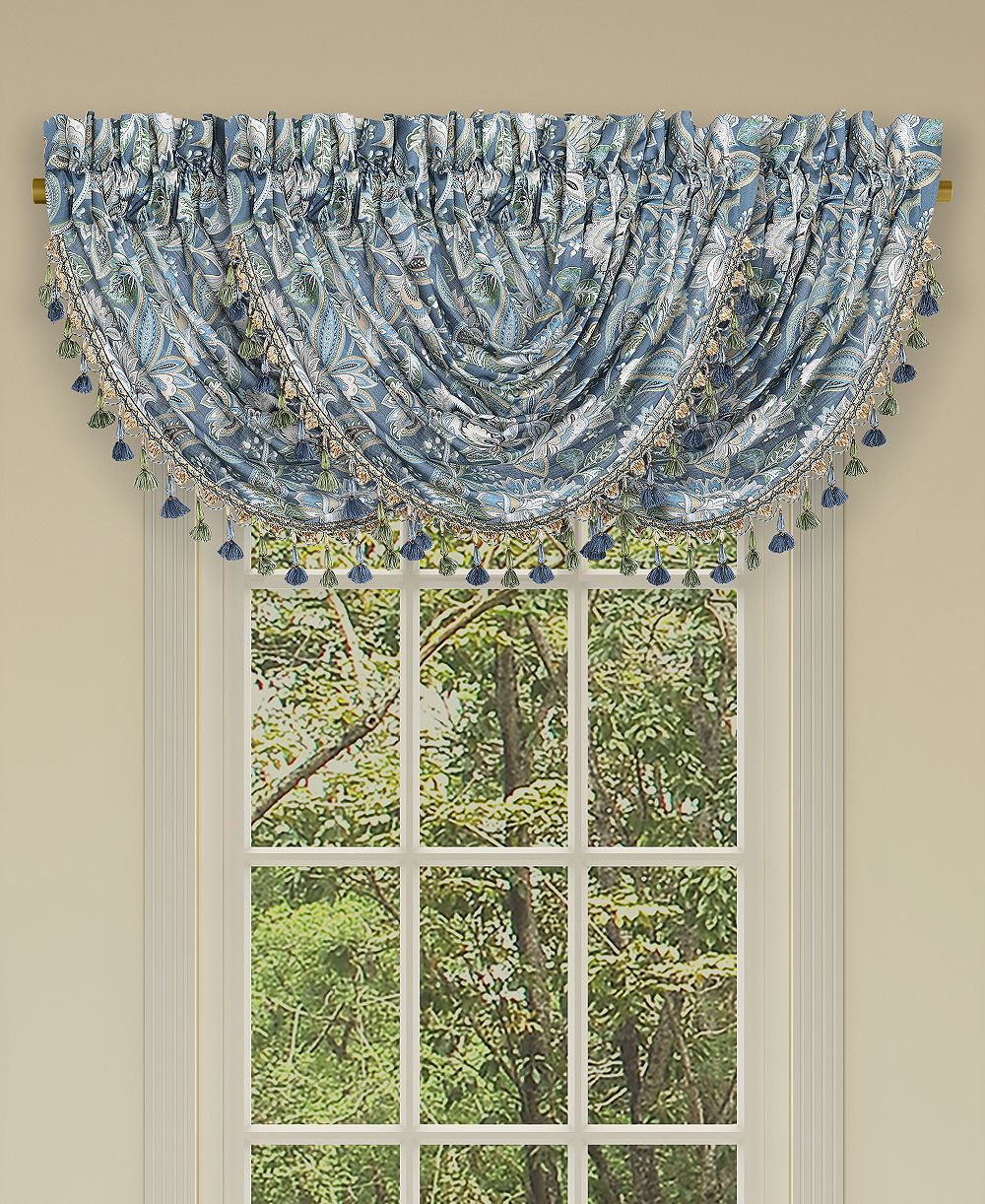 Five Queens Court декоративная занавеска-валанс Michaela Window Waterfall, 33" x 43"