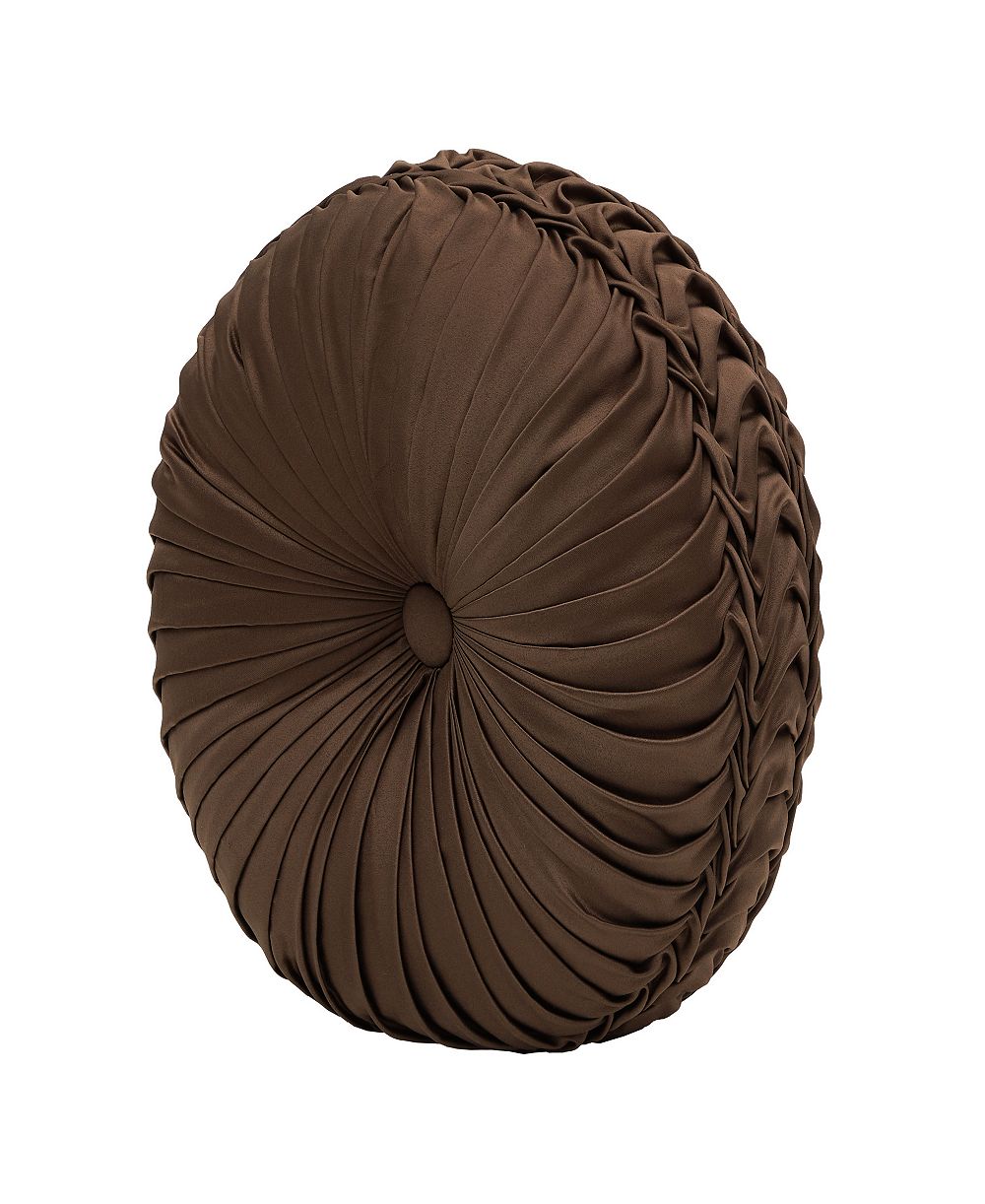 Five Queens Court Odette Tufted Round Decorative Pillow, 15" x 15"
