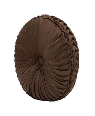 Five Queens Court Odette Tufted Round Decorative Pillow, 15" x 15"