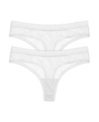 Natori Women's Bliss Allure One Lace Thong 2-Pack