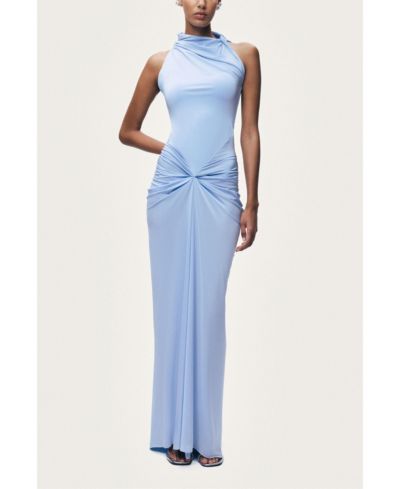 NOCTURNE Women's Draped Halter Neck Ruched Maxi Dress