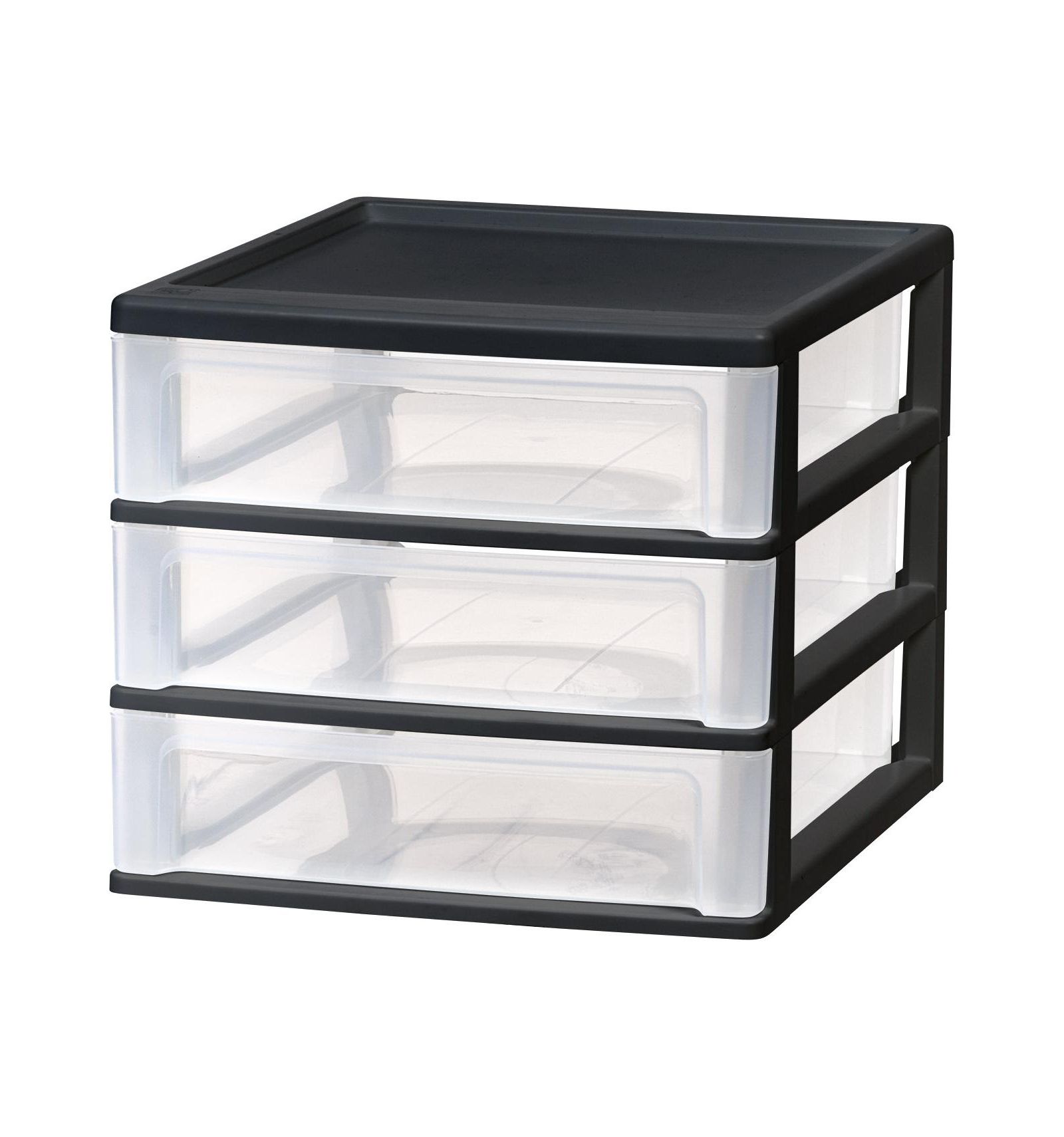 IRIS Medium 3-Drawer Stacking Desktop Organizer, Plastic Drawer Storage Container for Stationery Art Craft