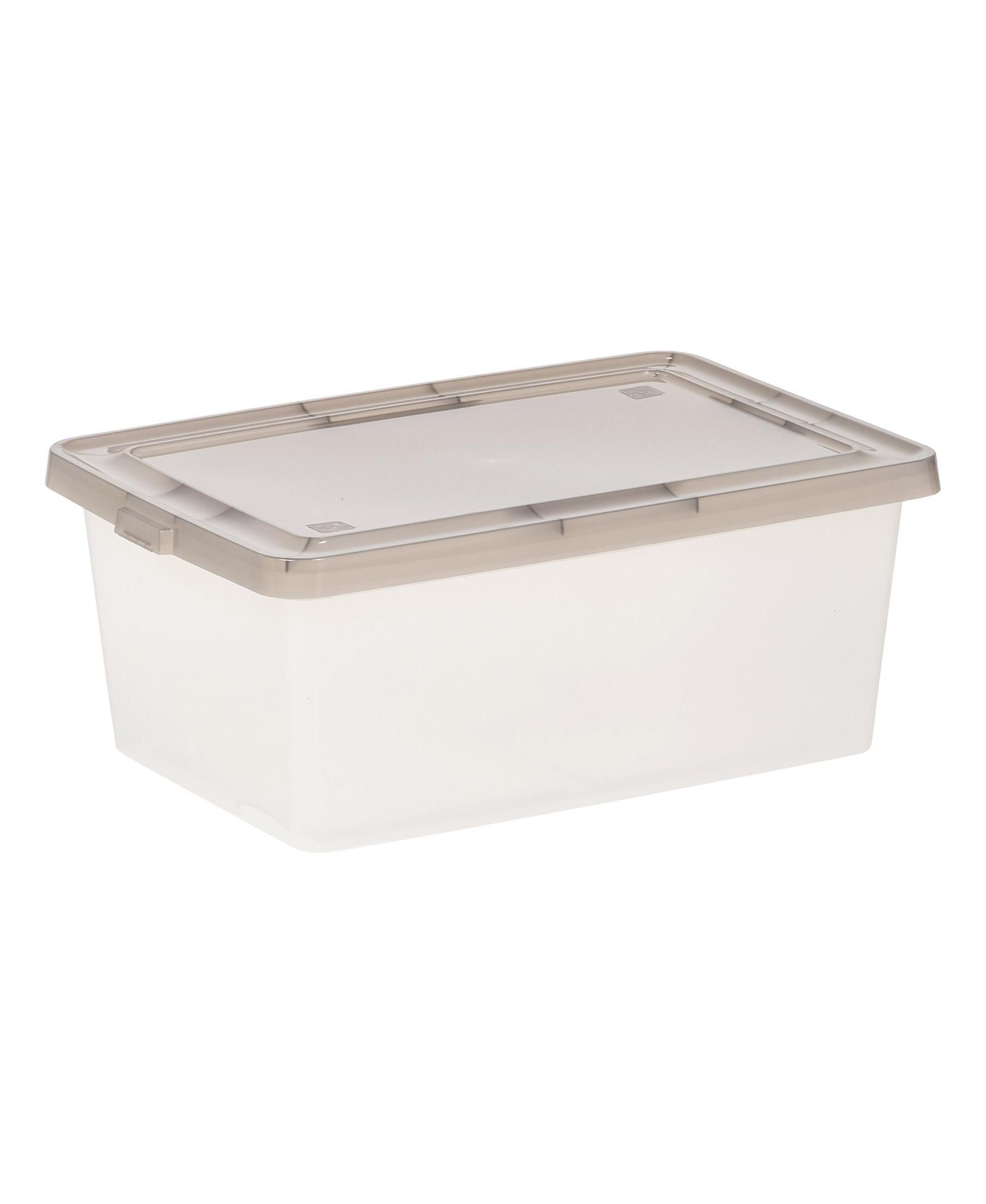 IRIS 14.5 Quart Snap Top Plastic Storage Box, 6 Pack