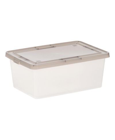 IRIS 14.5 Quart Snap Top Plastic Storage Box, 6 Pack