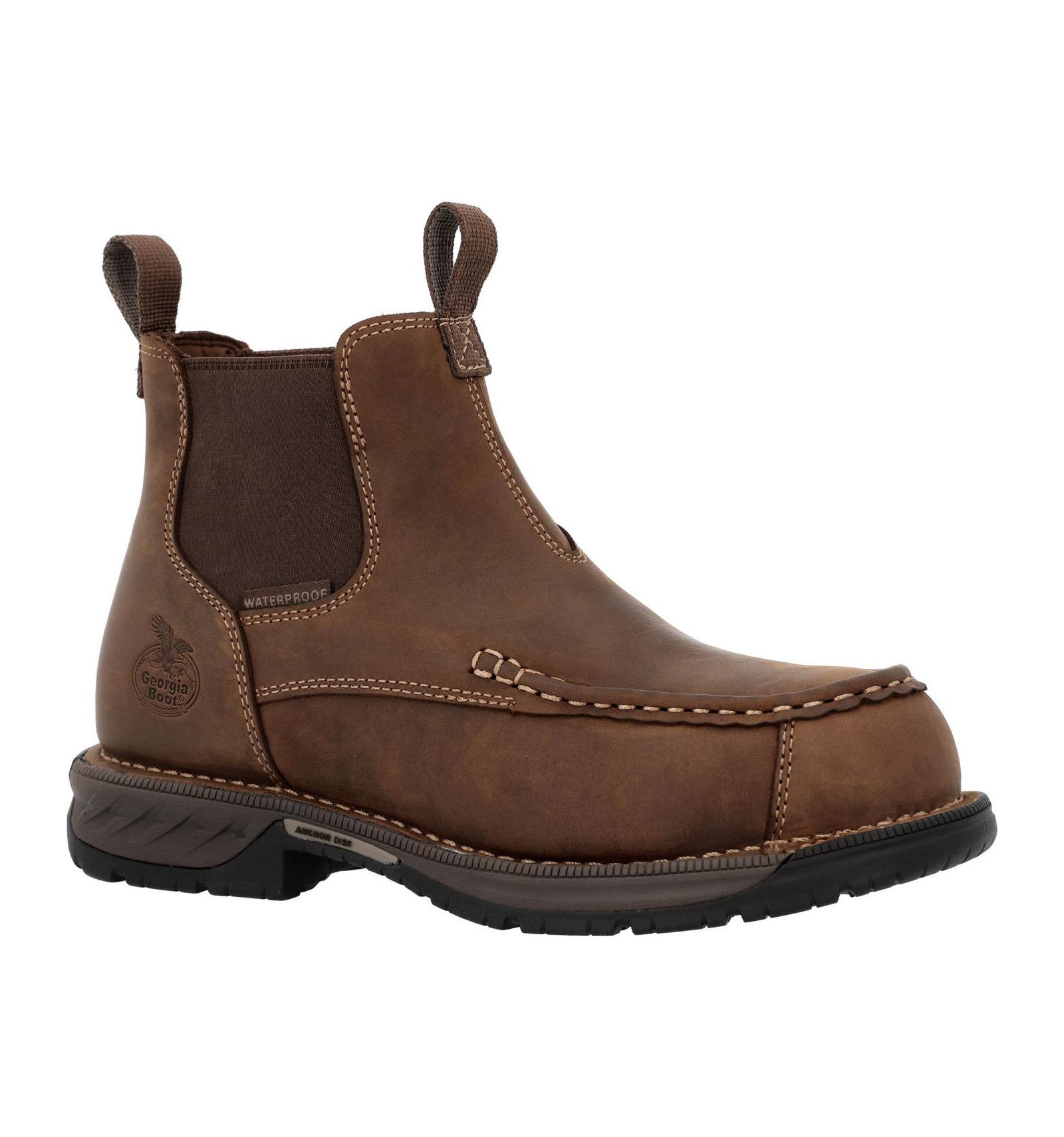 GEORGIA BOOT Мужские водонепроницаемые рабочие ботинки Chelsea Moc-Toe