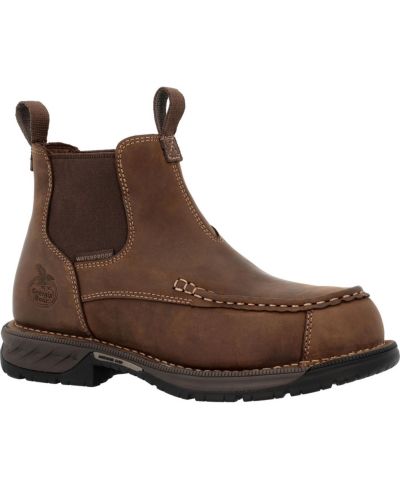 GEORGIA BOOT Мужские водонепроницаемые рабочие ботинки Chelsea Moc-Toe
