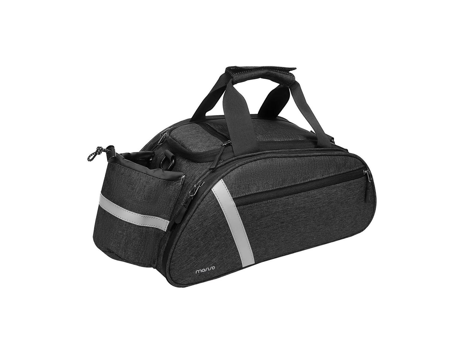 AOLIGEIJS Bike Rack Bag Waterproof Bicycle Trunk Bag Rear Seat Pannier with Shoulder Strap Reflective Cycling Storage for Commuting Travel