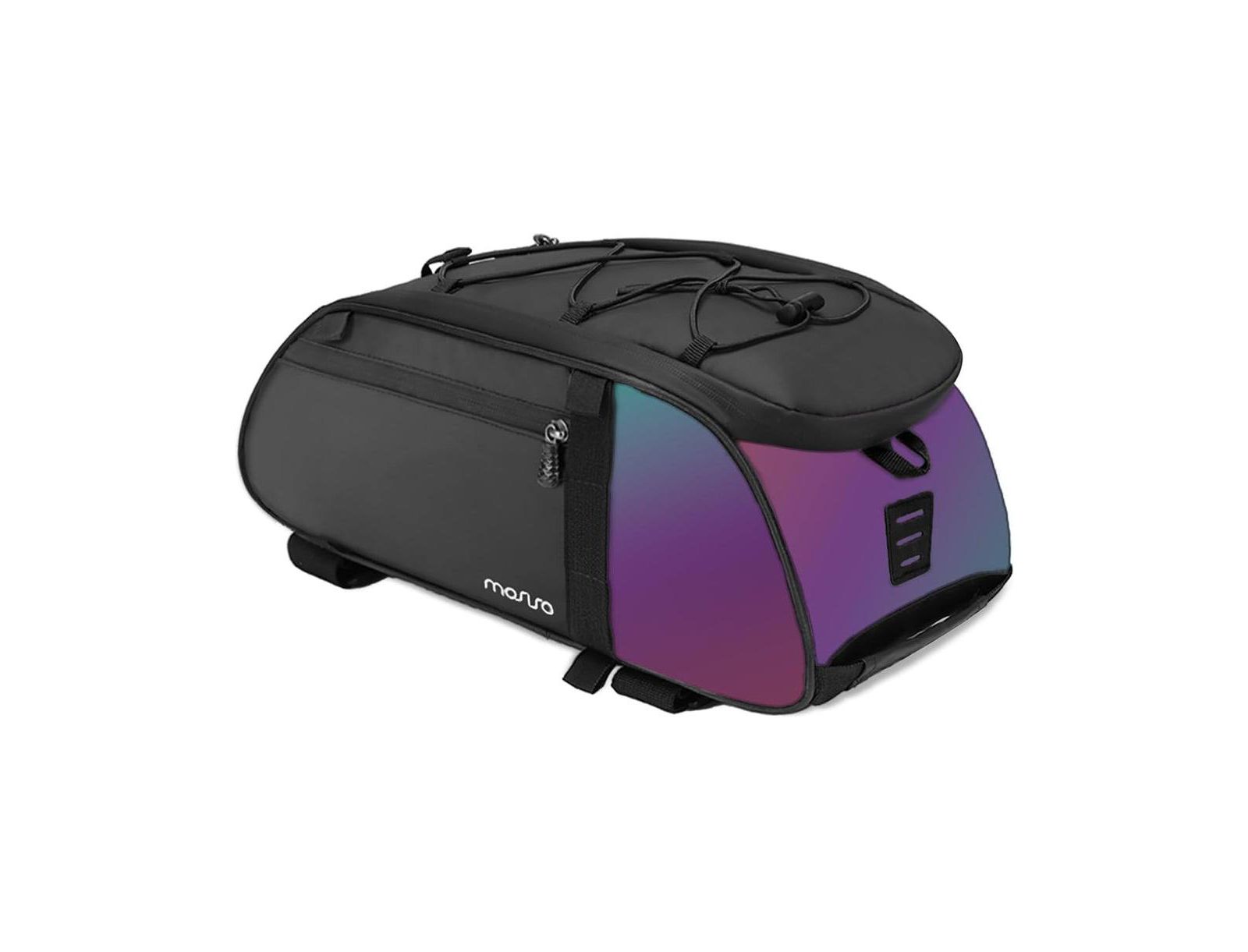 AOLIGEIJS Waterproof Bike Rack Bag with Reflective Tail, Bicycle Rear Seat Trunk Storage with Shoulder Strap for Commuting Travel Cycling