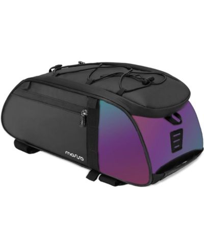 AOLIGEIJS Waterproof Bike Rack Bag with Reflective Tail, Bicycle Rear Seat Trunk Storage with Shoulder Strap for Commuting Travel Cycling