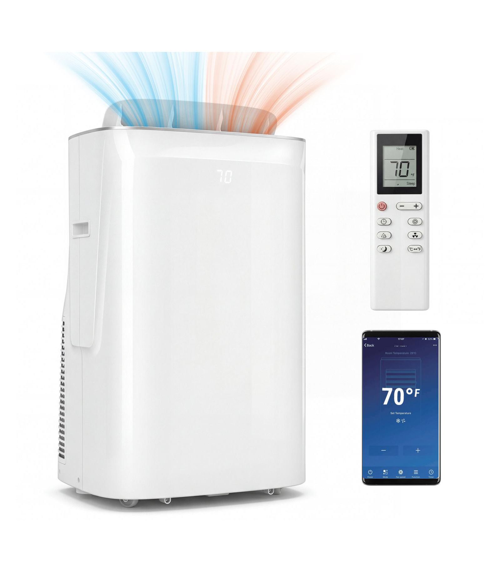 Mecale 15000 BTU Inverter Portable Air Conditioner WiFi Cooling and Heating