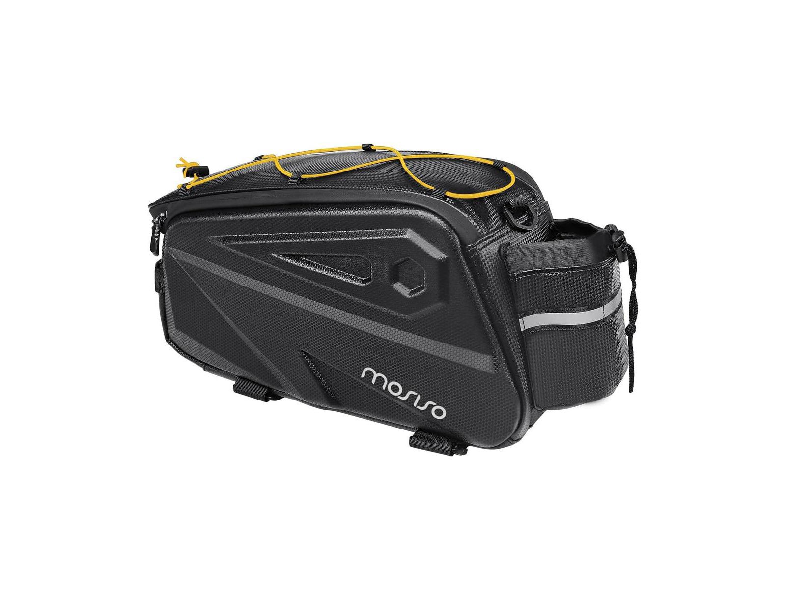 AOLIGEIJS Bike Rear Rack Bag 14L Waterproof Trunk Bag with Shoulder Strap, EVA Cycling Storage Pouch for Commuting, Travel and Outdoor Use