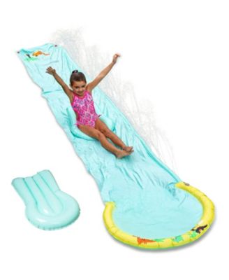 Hoovy Giant 16 Foot Kids Backyard Water Splash Slip and Slide Toy with Bodyboard