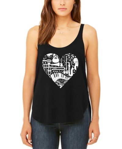 Женский топ LA Pop Art Musical Instrument Heart
