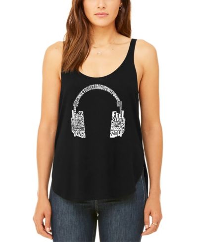 Женский майка LA Pop Art Premium Word Art Flowy Tank Top