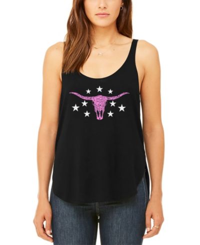 Женский топ LA Pop Art Cowgirl Cowskull с графическим принтом