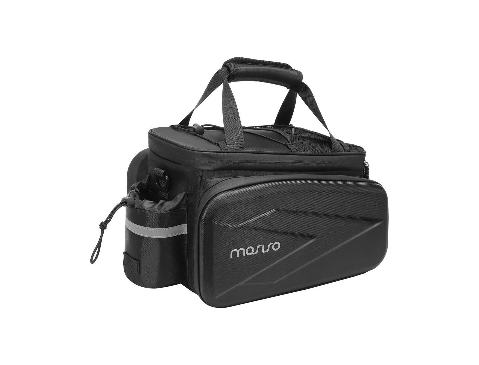 AOLIGEIJS Insulated Bike Rear Rack Bag 8L Trunk Cooler with Foldable Panniers, Waterproof Cycling Storage Bag with Shoulder Strap for Commuting