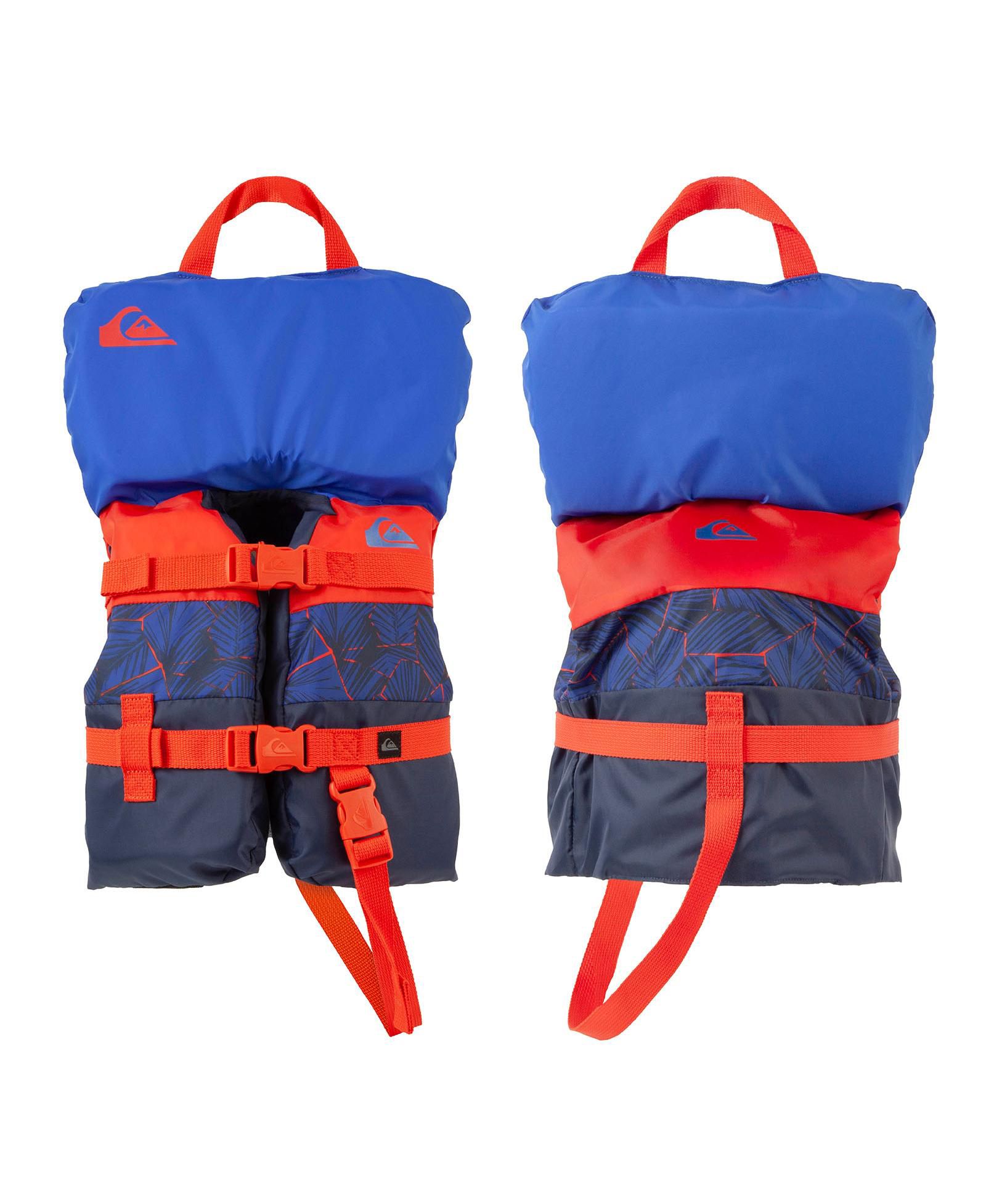 Quiksilver спасательный жилет для младенцев, одобрено USCG, с быстросъемными пряжками и ремешком для ног