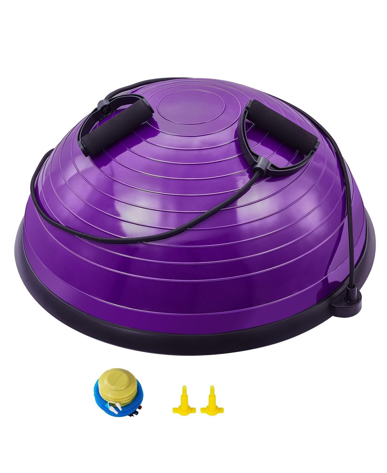 Mecale тренажер Half Balance Ball 660 lbs с эспандерами