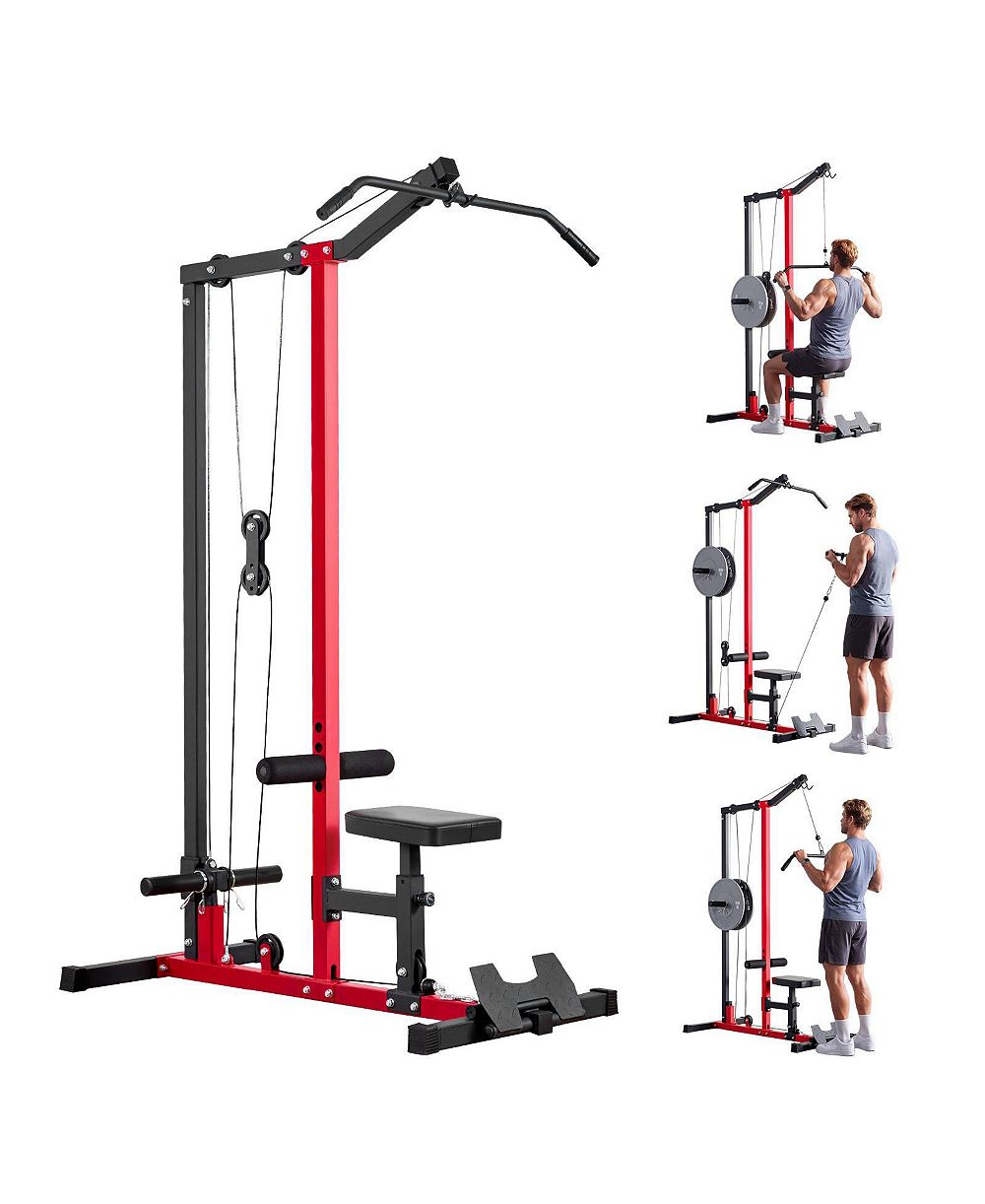 Mecale 2 in 1 LAT Pulldown and Row Cable Machine, 500 Lb Capacity