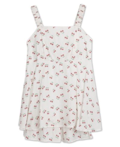Speechless Girls' 7-16 Square Neck Sleeveless Romper Dress