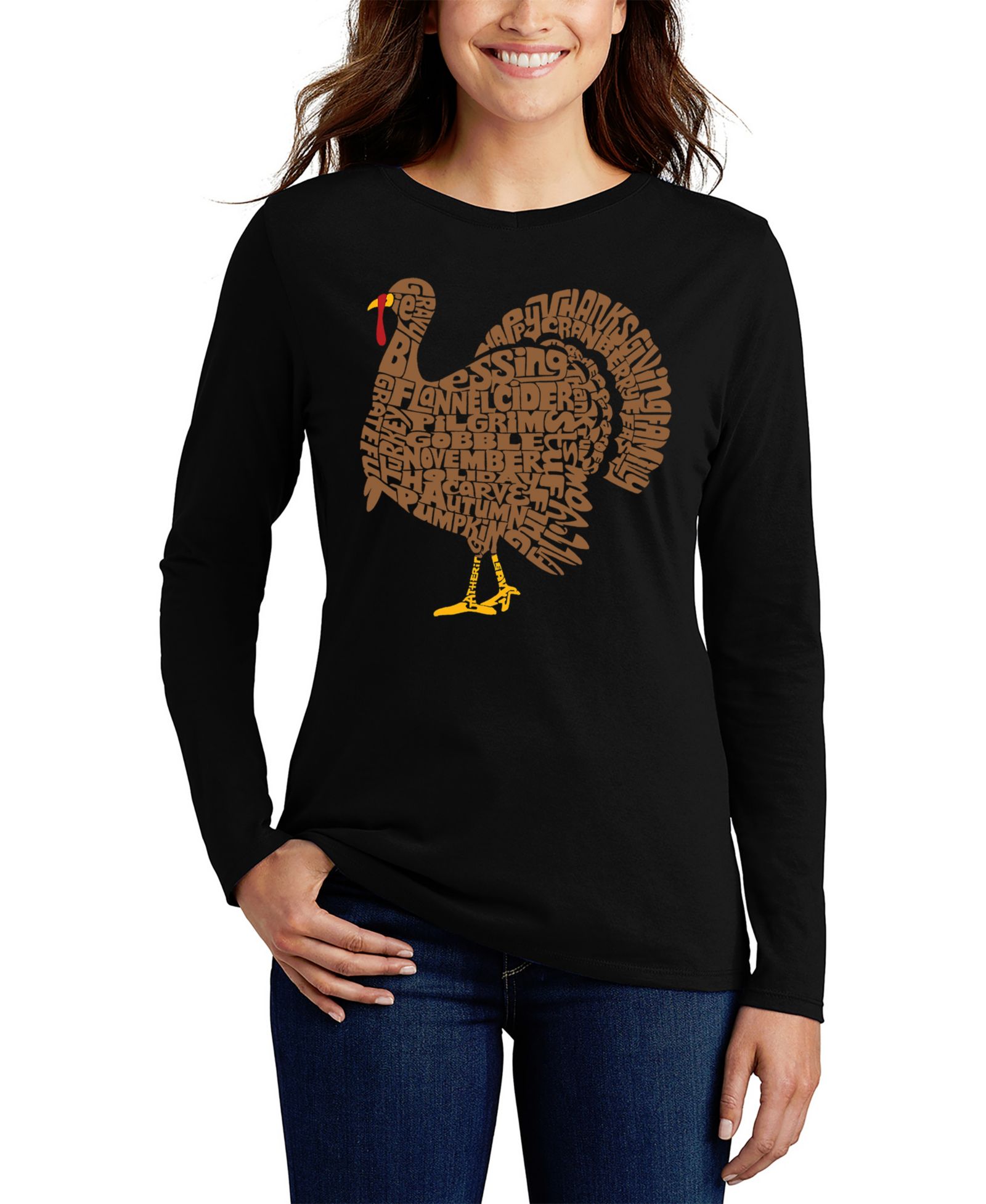 LA Pop Art Женская футболка с принтом Thanksgiving Turkey