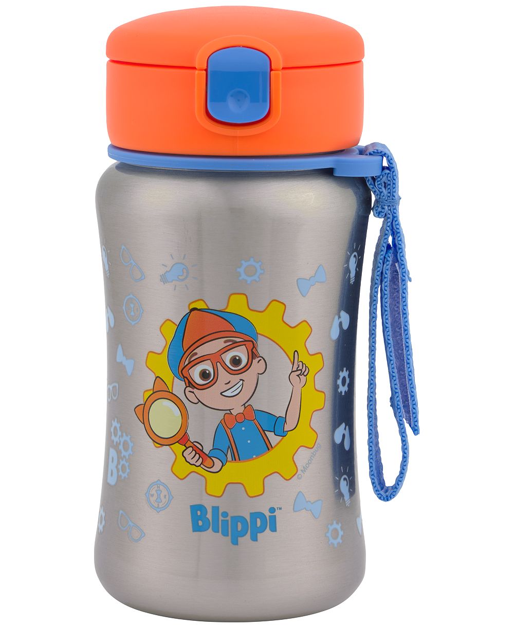 Детская бутылка Skip Hop Blippi из нержавеющей стали с трубочкой