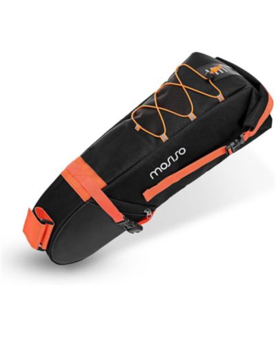 AOLIGEIJS Large Capacity Bike Seat Bag 12L Bicycle Saddle Bag Under Seat Storage with Reflective Strip for Commuting Touring Road Mountain Cycling