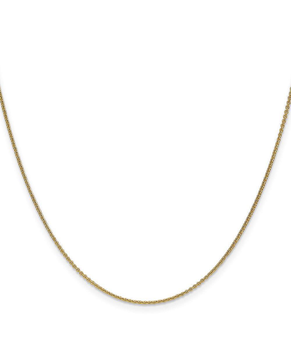 Золотая итальянская цепочка Curata Jewelry 18k Yellow Gold Sparkle-Cut Open Elongated Cable, 16-24 Inches