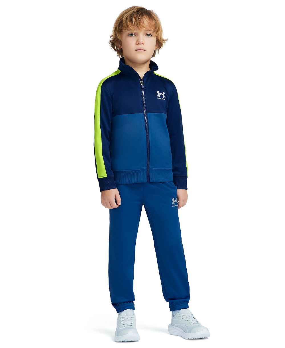 Under Armour Boys' 4-7 Rival Color-Block Zip-Up Long-Sleeve Jacket and Pants, 2-Piece Set