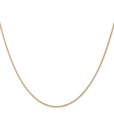 Ожерелье Curata Jewelry Spiga Chain, 18k Gold Italian, 1mm Sparkle-Cut