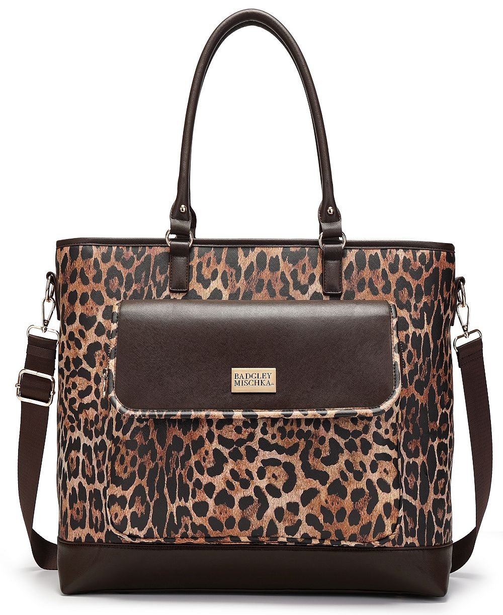 Сумка Badgley Mischka Leopard-Print 14" Weekender Bag