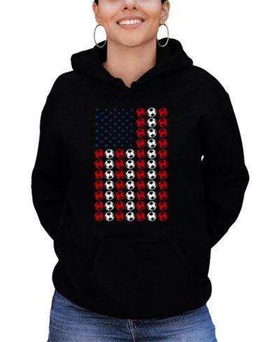 LA Pop Art Женская толстовка с капюшоном Soccer Flag Word Art