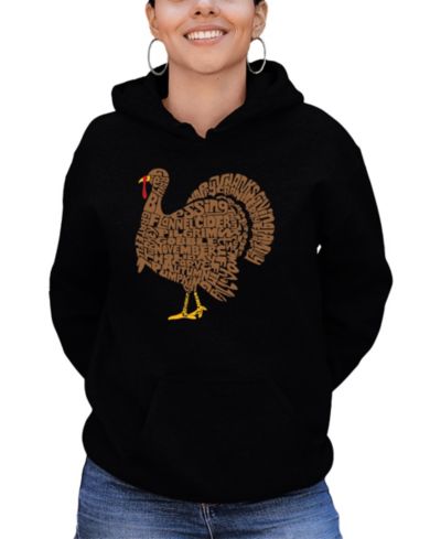 Женское худи LA Pop Art Thanksgiving Turkey Word Art