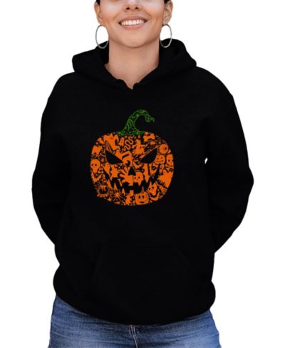 Женское худи LA Pop Art Halloween Pumpkin Word Art