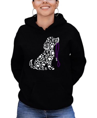 LA Pop Art Women's свитшот-худи Dog Leash Word Art