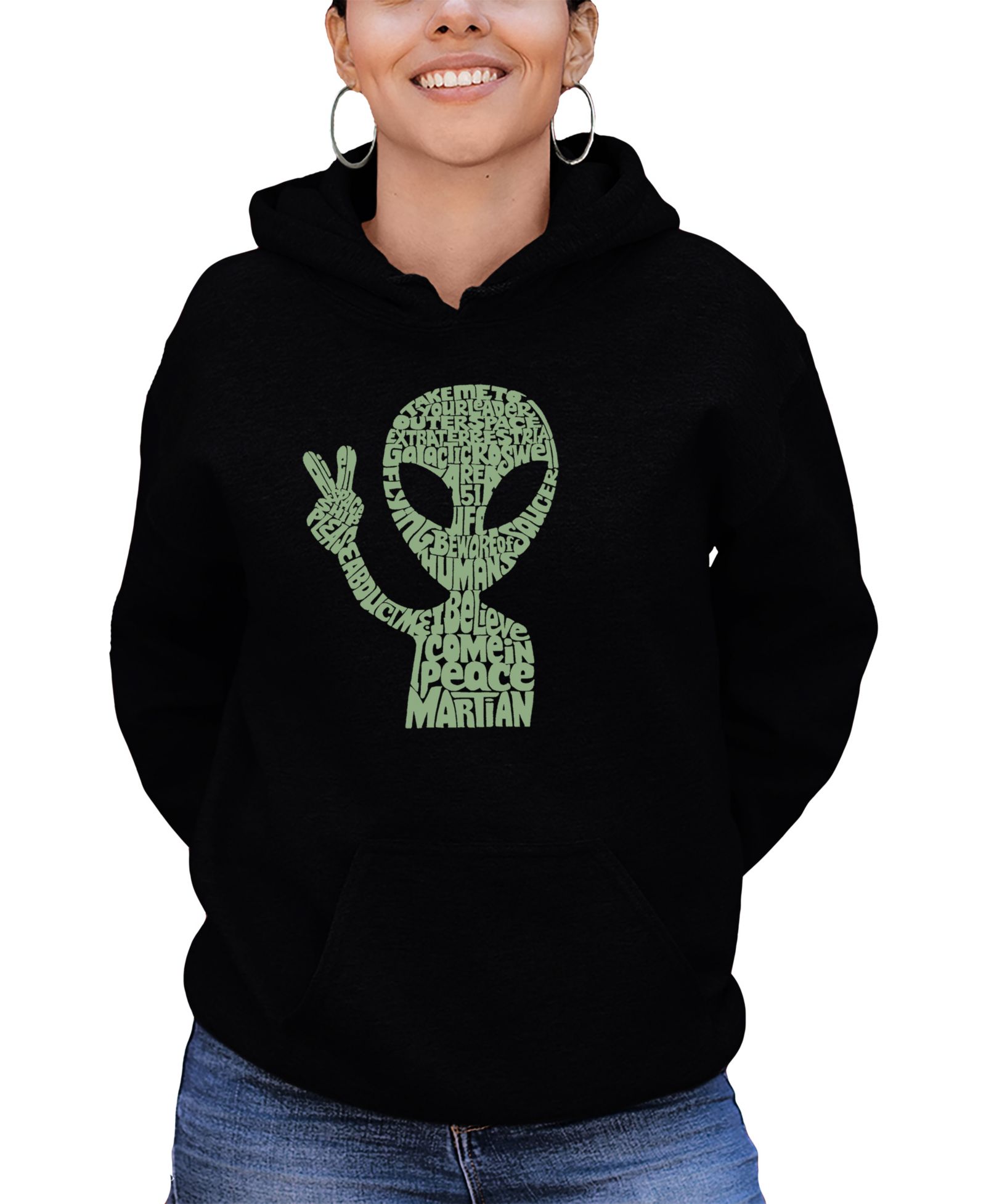 LA Pop Art Женский худи Peace Alien