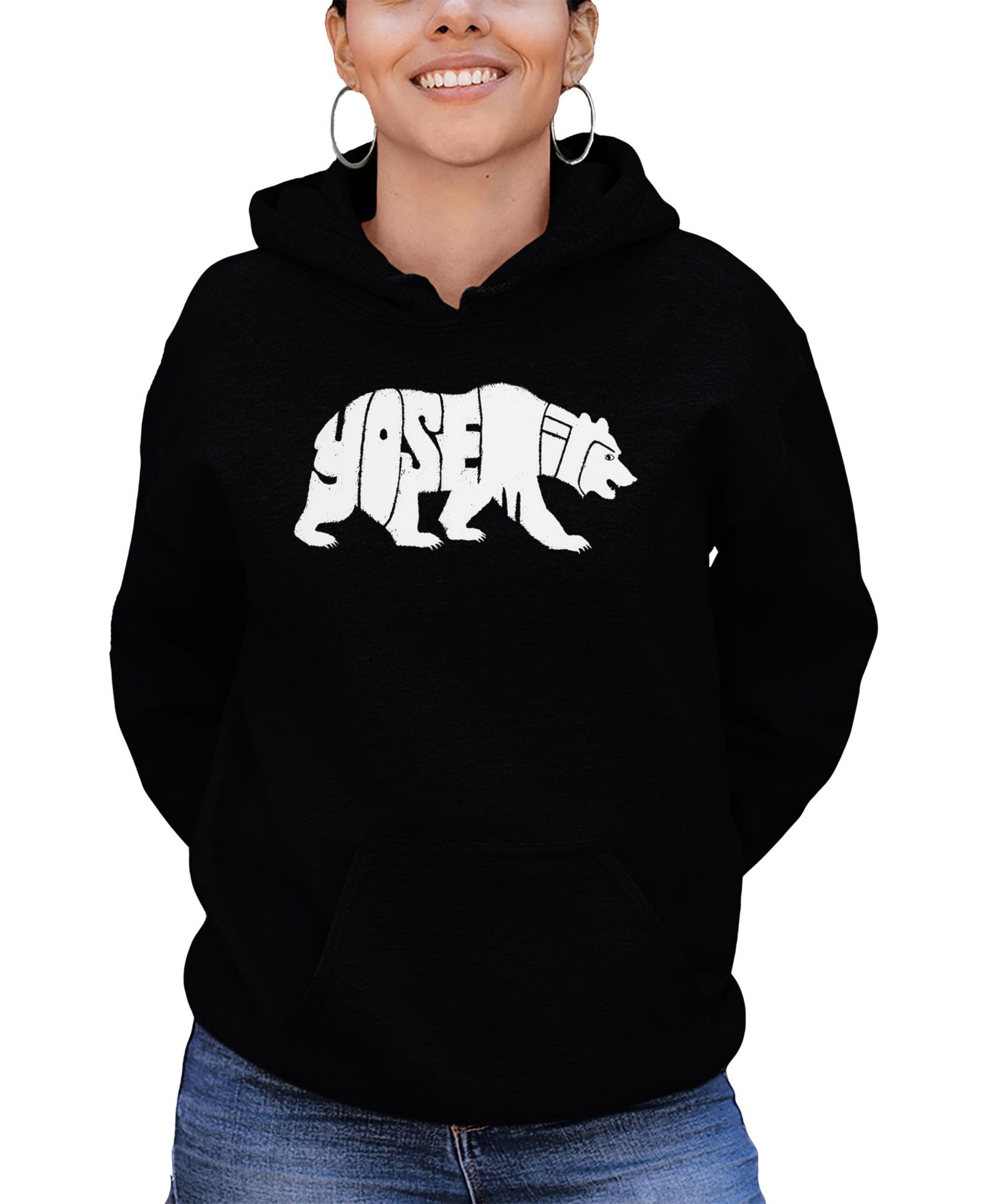 LA Pop Art Женское худи Yosemite Bear Word Art