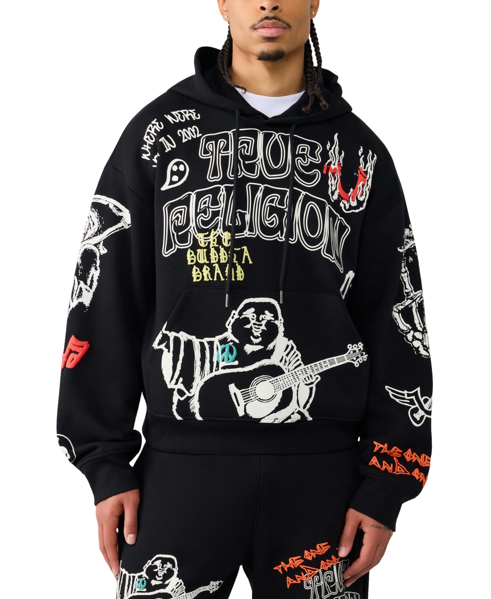 True Religion Men's Oversized Loose-Fit Hoodie