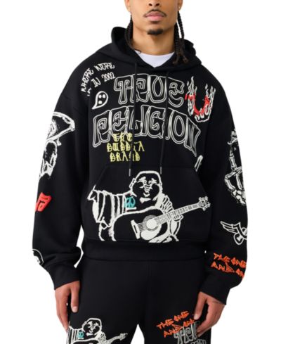 True Religion Men's Oversized Loose-Fit Hoodie