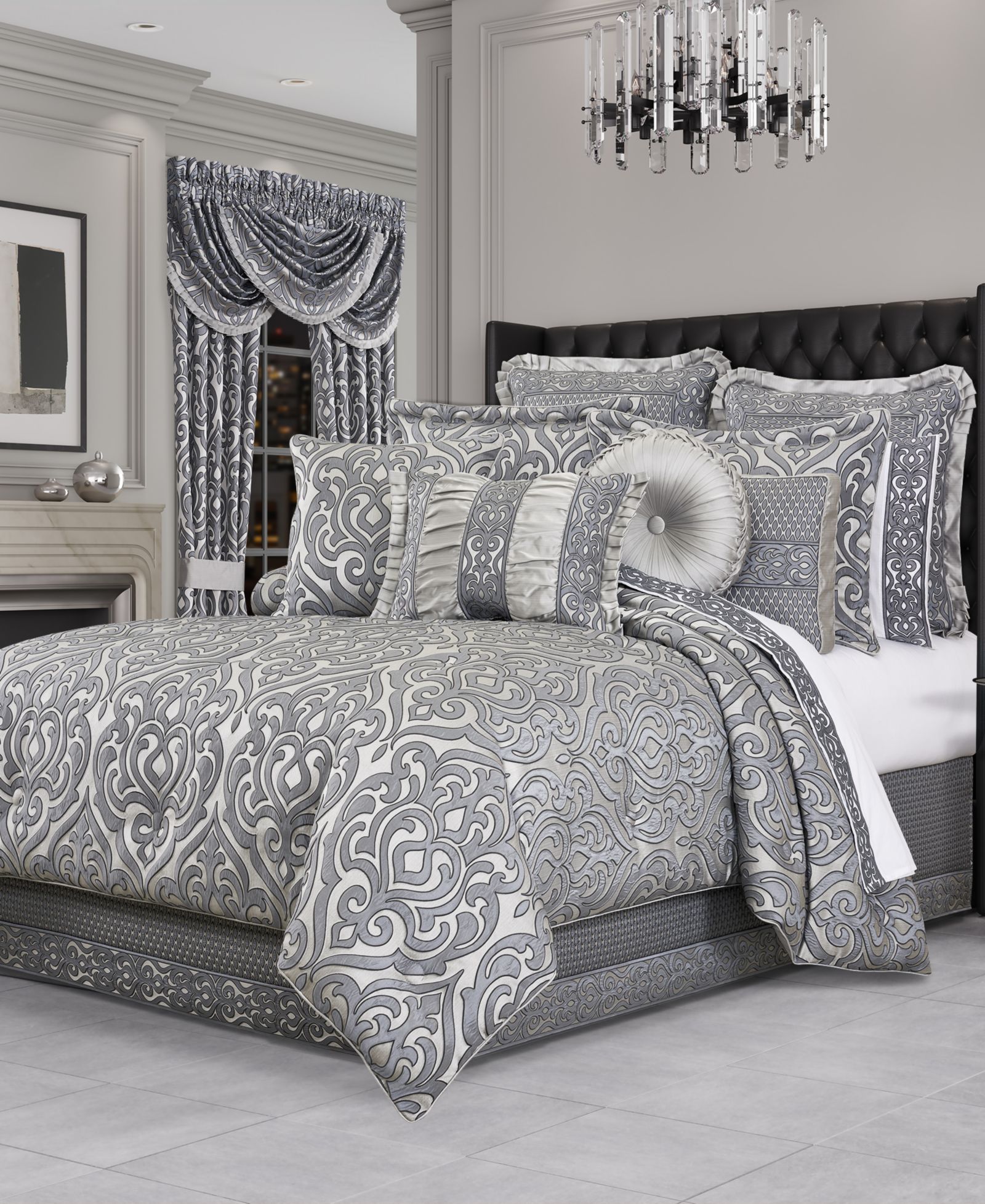 J Queen New York Bolero Pewter 4-Pc. Comforter Set, Queen