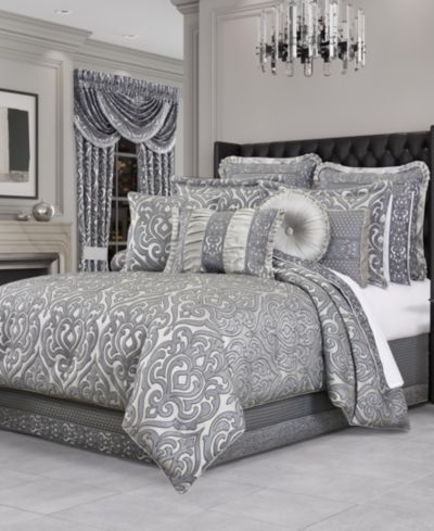 J Queen New York комплект постельного белья из 4 предметов, Queen, Pewter Bolero