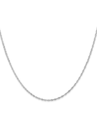 Ожерелье Curata Jewelry Singapore Chain, платина 950, 1.1mm, 16-24 Inch