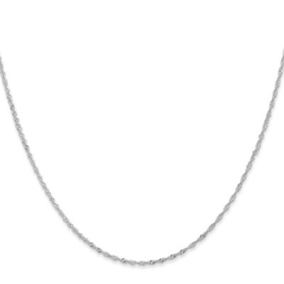 Ожерелье Curata Jewelry Solid 950 Platinum 1.1mm Singapore Chain 16-24 Inch