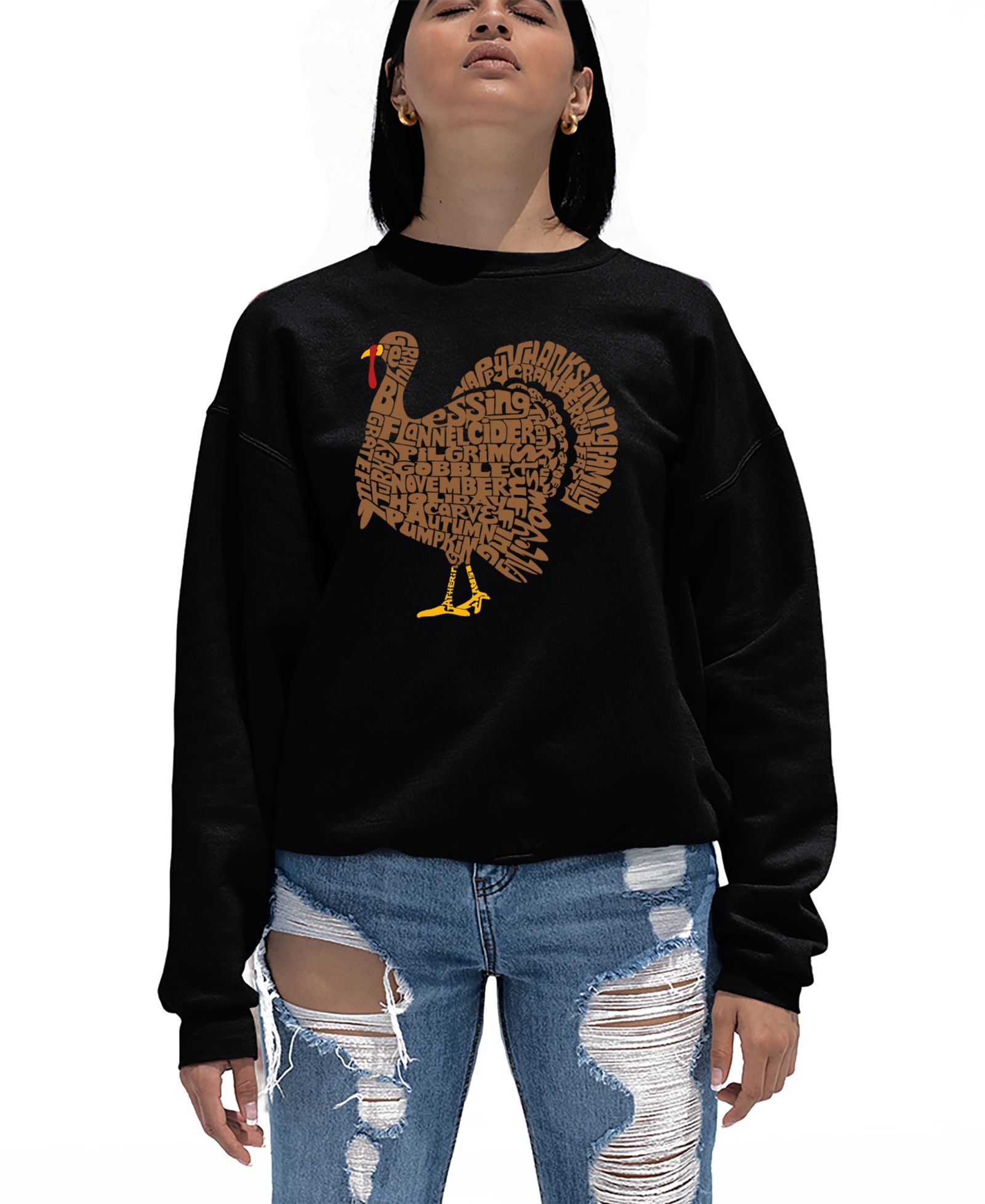 Женское свитшот LA Pop Art Thanksgiving Turkey