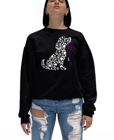 Женская свитшот LA Pop Art Dog Leash Word Art Crewneck