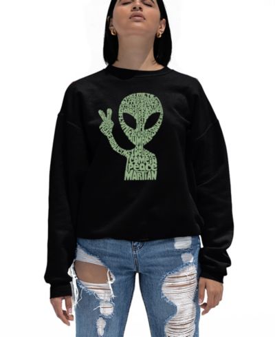 Женское свитшот LA Pop Art Peace Alien Word Art