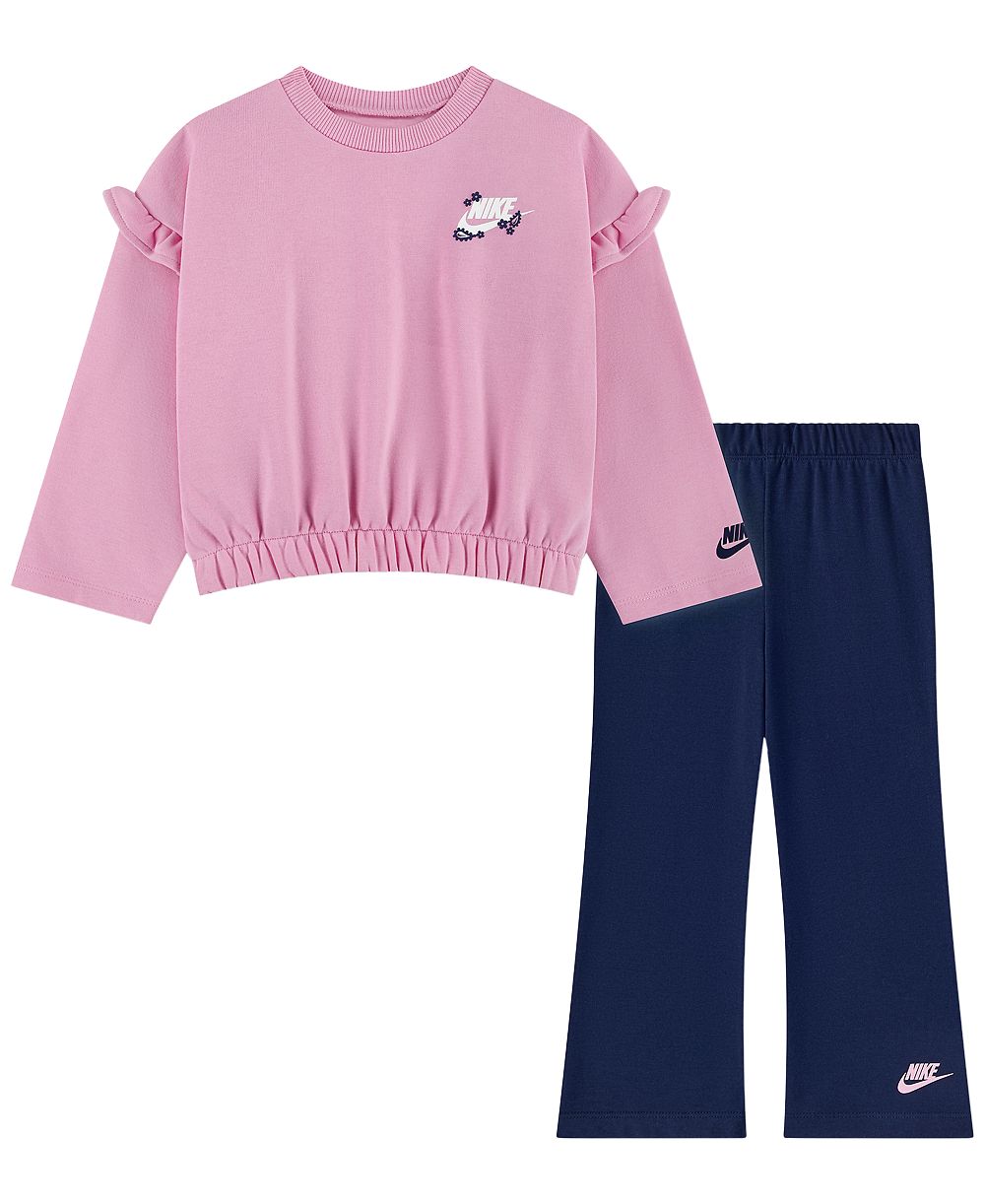 Nike Детские 2T-4T Ruffle Top and Flared Leggings, 2-Piece Set