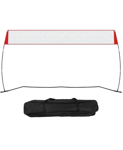 Mecale Adjustable Freestanding Volleyball Training Net with Carry Bag