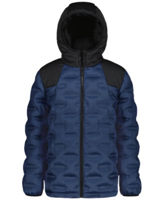 Under Armour Boys' 8-20 Solid Blue Full-Zip Puffer Hooded Jacket