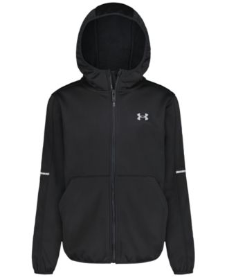 Under Armour Boys' 8-20 Solid Logo Full-Zip Windproof Hooded Jacket